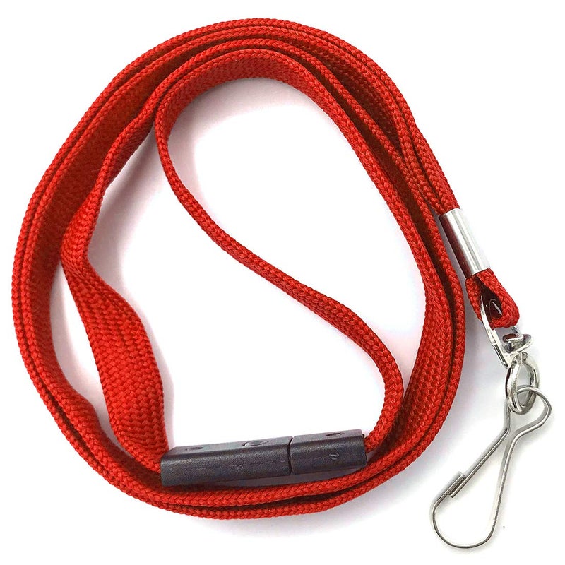 Bird Fiy Lanyards Safety Red Lanyards Neck Flat Premium Breakaway Badge Lanyard with J-Hook for ID Nametag Badge Holder (Red, 25 PCS) - Image 5